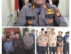 Kapolsek Cabang Bungin AKP Basuni SH mendatangi rumah Duka Menyampaikan Rasa Belasungkawa