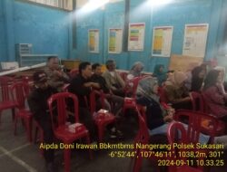 Polsek sukasari melaksanakan Giat monitoring,pelatihan tentang Penyakit Menular,sekaligus sambang untuk menjalin silaturahmi