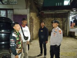 Anggota Unit Samapta Polsek Sukasari Laksanakan Patroli KRYD Blue Light / Malam hari di Wilayah Kecamatan Sukasari Kabupaten Sumedang