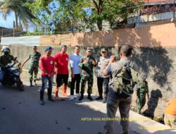 Polsek Sumedang Utara Laksanakan Kegiatan Karya Bhakti Pembersihan Pasar Inpres Sumedang dalam Rangka HUT TNI ke – 79 TNI Tahun 2024