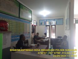 Polsek sukasari melaksanakan sambang untuk menjalin silaturahmi