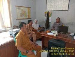 Bripka Yuyun Yuwana melaksanakan sambang/silatrahmi kamtibmas