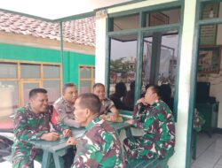 Sinergitas TNI – Polri,Polsek Tanjungkerta Polres Sumedang Polda Jabar,sambangi Koramil Tanjungkerta jalin silaturahmi