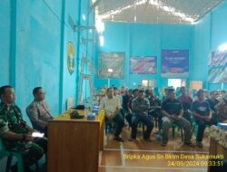Bhabinkamtibmas Desa Sukamukti Bripka Agus Sukmana Hadiri MUSRENBANGDES Pembahasan dan Penetapan RKPDes 2025 Desa Sukamukti