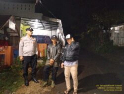 Anggota Unit Samapta Polsek Sukasari Laksanakan Patroli KRYD Blue Light / Malam hari di Wilayah Kecamatan Sukasari Kabupaten Sumedang