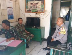 Sinergitas TNI – Polri,Polsek Tanjungkerta Polres Sumedang Polda Jabar,sambangi Koramil Tanjungkerta jalin silaturahmi