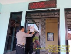 Pemasangan himbauan Kapolres Sumedang Jelang Pilkada 2024 di wilayah Hukum Kecamatan Tanjungmedar
