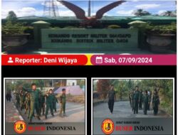 Personil Koramil 404-07/Muara Enim Latih TNI Cilik Dari SD IT Muara Enim  .