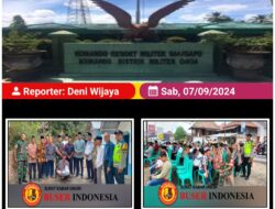 Hadiri Pesta Rakyat Dalam Rangka HUT Desa Lembak Ke 752, Danposramil Kecamatan Lembak Ajak Wujudkan Menjadi Desa Lebih Maju Lagi