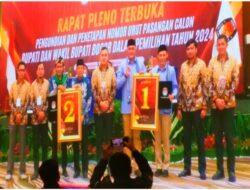 KPU Kabupaten Bogor Tetapkan Nomor Urut dan Pasangan Cabup Cawabup Bogor Tahun 2024