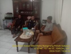 Polsek sukasari melaksanakan sambang untuk menjalin silaturahmi