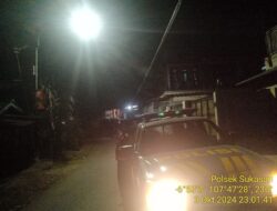Anggota Unit Samapta Polsek Sukasari Laksanakan Patroli KRYD Blue Light / Malam hari di Wilayah Kecamatan Sukasari Kabupaten Sumedang