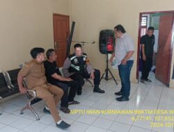 Aiptu Iwan Kurniawan Bhabinkamtibmas Polsek Tanjungmedar Polres Sumedang sambangi aparatur Desa Wargaluyu