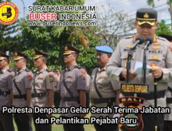 Polresta Denpasar Gelar Serah Terima Jabatan dan Pelantikan Pejabat Baru