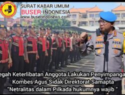 Cegah Keterlibatan Anggota Lakukan Penyimpangan, Kombes Agus Sidak Direktorat Samapta “Netralitas dalam Pilkada hukumnya wajib 