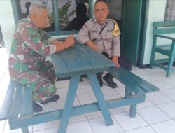 Sinergitas TNI – Polri,Polsek Tanjungkerta Polres Sumedang Polda Jabar,sambangi Koramil Tanjungkerta jalin silaturahmi