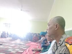 Aipda Deni Gunawan Monitoring kegiatan Rembug Program Sauyunan Desa Margamukti