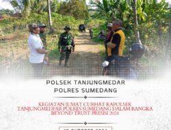 Kapolsek Tanjungmedar Iptu Gungun Wagiman bersama anggota Gelar Kegiatan Silaturahmi dan giat Jum’at Curhat