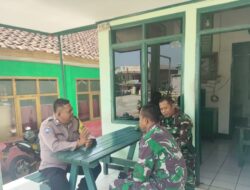 Sinergitas TNI – Polri,Polsek Tanjungkerta Polres Sumedang Polda Jabar,sambangi Koramil Tanjungkerta jalin silaturahmi