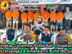 Ungkap Curanmor Polda Bali Tetapkan 11 Tersangka & Amankan 51 Unit BB Spm