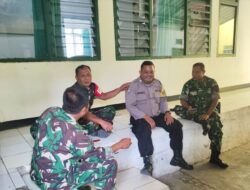Sinergitas TNI – Polri,Polsek Tanjungkerta Polres Sumedang Polda Jabar,sambangi Koramil Tanjungkerta jalin silaturahmi