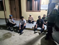 Patroli malam gabungan, TNI-POLRI dalam rangka wujudkan situasi yang aman dan kondusif di wilayah hukum Polsek Tanjungkerta