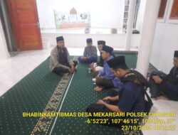 Polsek sukasari melaksanakan sambang untuk menjalin silaturahmi