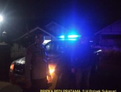 Anggota samapta Polsek Sukasari Rutin Laksanakan Patroli KRYD Blue Light / Malam hari di Wilayah Kecamatan Sukasari Kabupaten Sumedang