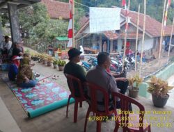 Kegiatan monitoring dan pengamanan Turnamen Volleyball Putra yang diselenggarakan oleh KMC Group di Dusun Cisempak, Desa Wargaluyu