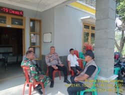 Untuk menjaga Sinergitas TNI/POLRI, Kapolsek Tanjungmedar Iptu Gungun Wagiman bersama Danposmil melaksanakan sambang/silaturahmi Kamtibmas