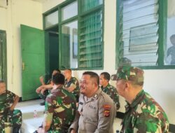 Sinergitas TNI – Polri,Polsek Tanjungkerta Polres Sumedang Polda Jabar,sambangi Koramil Tanjungkerta jalin silaturahmi