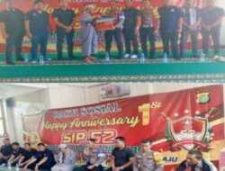 RAD 52 Polres Metro Bekasi Peringati Hut Anniversary 1 Tahun SIP 52 : Adakan Giat Bakti Sosial dan Satuan Anak Yatim