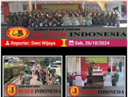 Danramil 404-06/Semende Beserta Anggota Sambut Kunjungan Kerja Dandim 0404/Muara Enim Berserta Ibu Ketua Persit KCK Cab.XXXIX Dim 0404/Muara Enim Di Makoramil Semende.