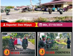 Danramil 404-02/Prabumulih Pimpin Upacara Pemakaman Militer Anggota Koramil 404-07/Muara Enim Kodim 0404/Muara Enim