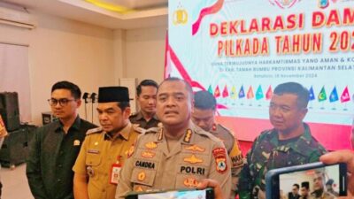 Polda Kalsel Safari Deklarasi Pilkada Damai 2024 di Tanah Bumbu.