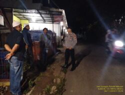 Anggota Unit Samapta Polsek Sukasari Laksanakan Patroli KRYD Blue Light / Malam hari di Wilayah Kecamatan Sukasari Kabupaten Sumedang