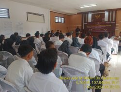 Kapolsek Tanjungmedar Iptu Gungun Wagiman Bersama Anggota Lakukan Monitoring Kegiatan Pelantikan dan Bimbingan Teknis Calon KPPS di wilayah Kecamatan Tanjungmedar