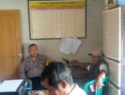 Bripka Yuyun Yuwana melaksanakan sambang/silatrahmi kamtibmas ke aparatur Desa binaan
