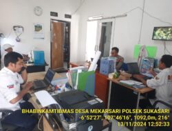 Polsek sukasari melaksanakan sambang untuk menjalin silaturahmi