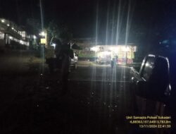 Anggota Unit Samapta Polsek Sukasari Laksanakan Patroli KRYD Blue Light / Malam hari di Wilayah Kecamatan Sukasari Kabupaten Sumedang