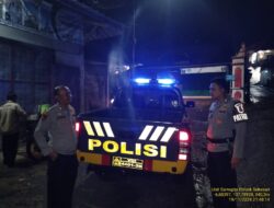 Anggota Unit Samapta Polsek Sukasari Laksanakan Patroli KRYD Blue Light / Malam hari di Wilayah Kecamatan Sukasari Kabupaten Sumedang