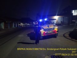 Anggota Polsek Sukasari Rutin Laksanakan Patroli KRYD Blue Light / Malam hari di Wilayah Kecamatan Sukasari Kabupaten Sumedang