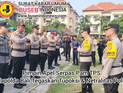 Pimpin Apel Serpas Pam TPS Kapolda Bali Tegaskan Tupoksi dan Netralitas Polri