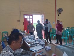 Kapolsek Ujungjaya Laksanakan Pengecekan TPS tempat pemungutan suara Kecamatan Ujungjaya