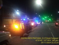 Anggota Polsek Sukasari Rutin Laksanakan Patroli KRYD Blue Light / Malam hari di Wilayah Kecamatan Sukasari Kabupaten Sumedang