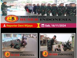 Penyon 147 – Semangat Peduli Lingkungan Dan Gotong Royong, Yonif 147/KGJ Laksanakan Karya Bakti Di Ds. Sungkap Kec. Simpang Katis.