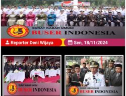 Dandim 0404/Muara Enim Bersama Ketua Persit KCK Cab. XXXIX Dim 0404/Muara Enim, Hadiri Upacara Hari Jadi Kabupaten Muara Enim Ke – 78 Tahun 2024,