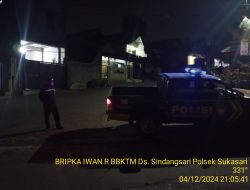 Anggota Polsek Sukasari Rutin Laksanakan Patroli KRYD Blue Light / Malam hari di Wilayah Kecamatan Sukasari Kabupaten Sumedang
