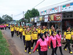Jalin Silaturahmi, Keluarga Besar Polres Lampung Utara Gelar Olahraga Bersama