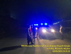 Anggota Polsek Sukasari Rutin Laksanakan Patroli KRYD Blue Light / Malam hari gabungan zona 1 di Wilayah Kecamatan Rancakalong Kabupaten Sumedang